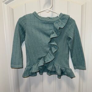 Just Lizzy Ruffled Blue Sweater